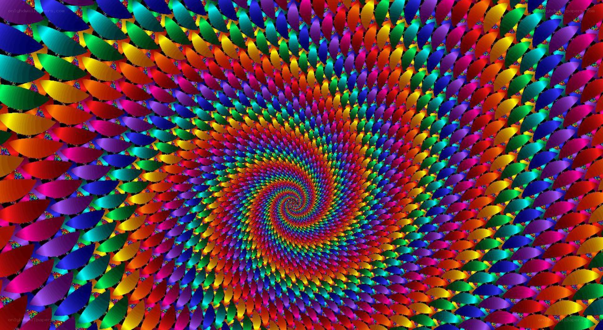 colorful spiral fractal pattern