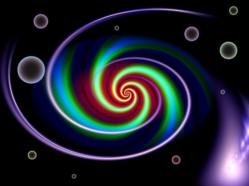 Colorful Spiral Galaxy — Purple