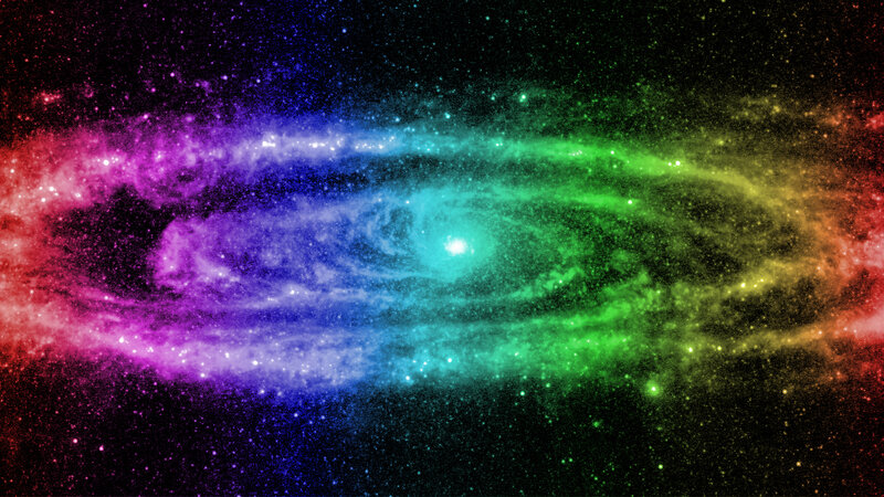 colorful spiral galaxy