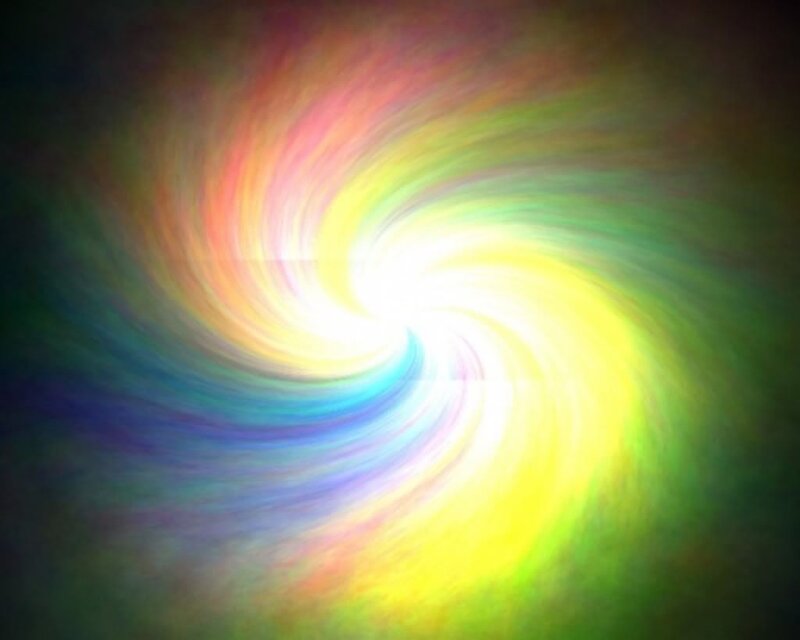 Colorful spiral light effect