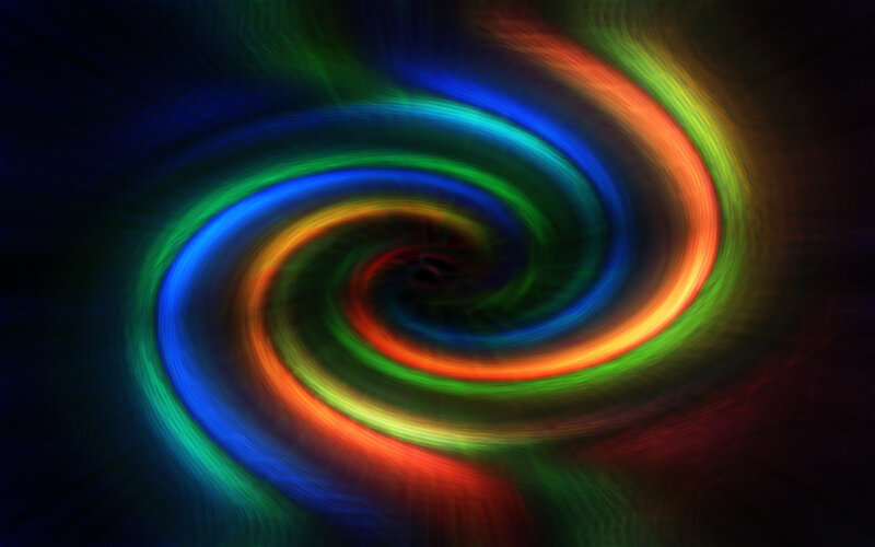 Colorful spiral light pattern