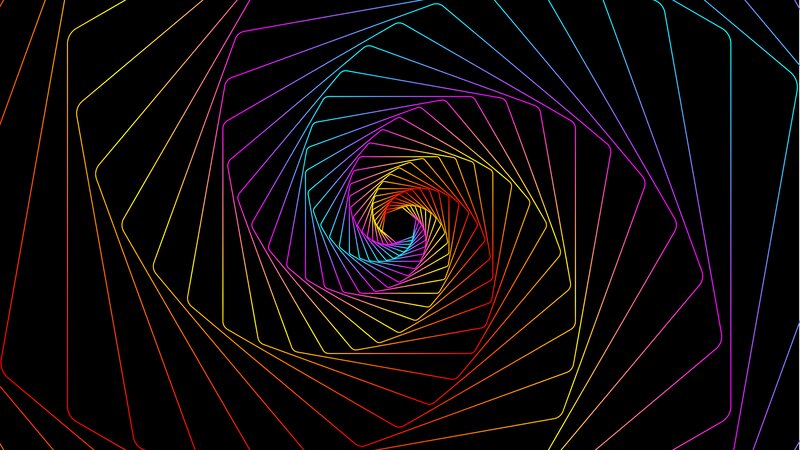 Colorful Spiral Lines — Rainbow