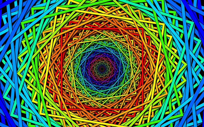 Colorful Spiral Lines