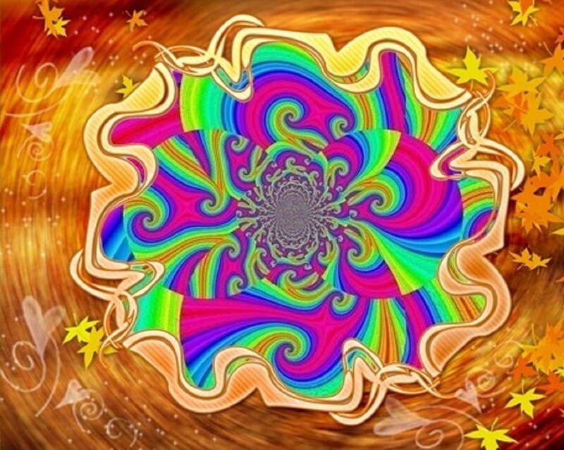 Colorful Spiral Mandala — Rainbow