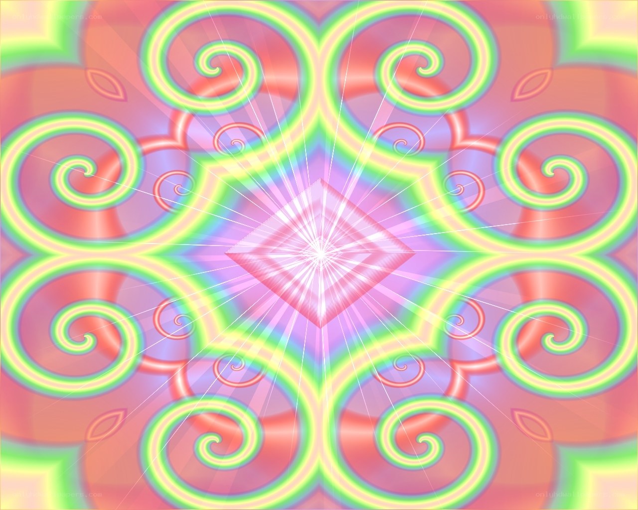 colorful spiral mandala