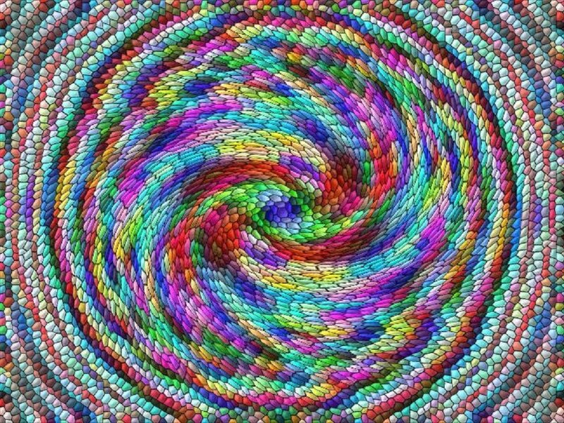 Colorful Spiral Mosaic