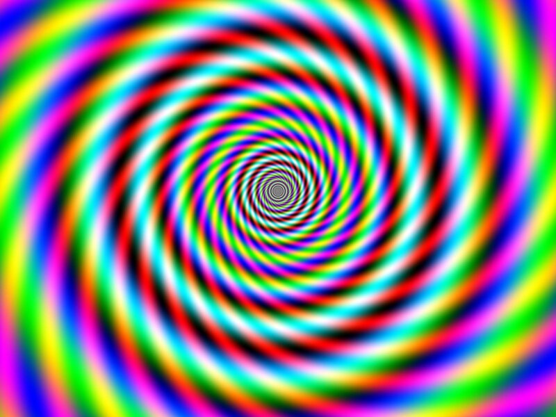 colorful spiral optical illusion