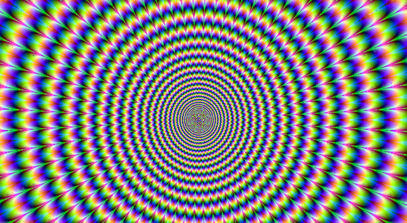 colorful spiral optical illusion