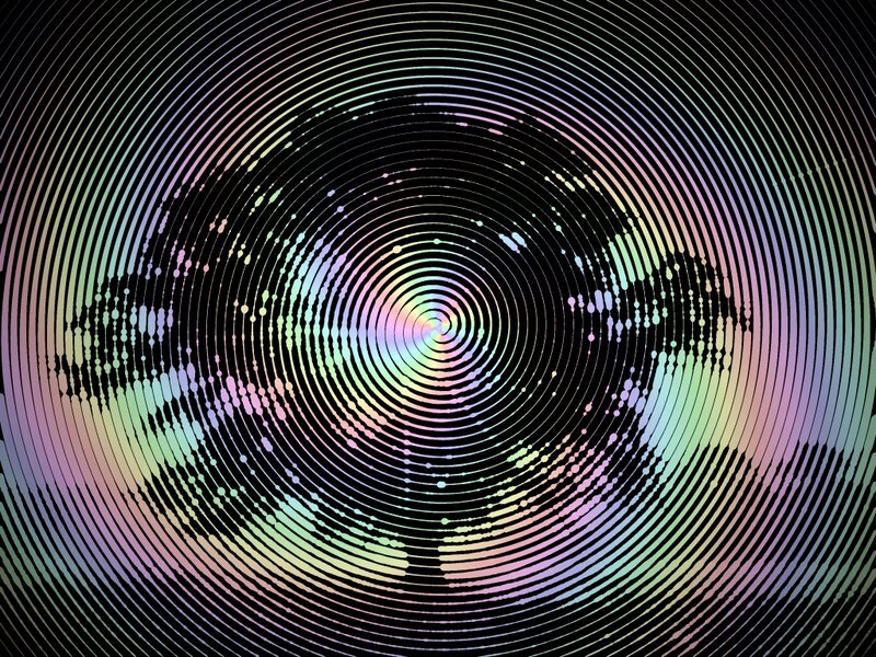 Colorful Spiral Pattern — Black, Hypnotic, Abstract, Spirals