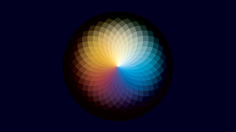 Colorful Spiral Pattern — Blue, Calm, Abstract