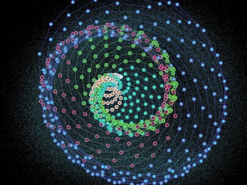 Colorful Spiral Pattern — Blue, Calm