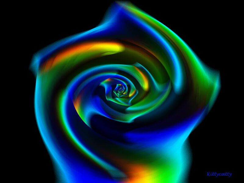Colorful Spiral Pattern — Blue, Dynamic, Abstract