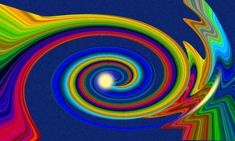 Colorful Spiral Pattern — Blue, Dynamic