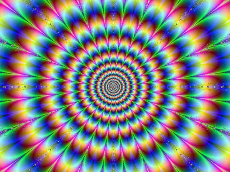 Colorful Spiral Pattern — Blue, Hypnotic, Abstract, Colors, Light Rays, Green