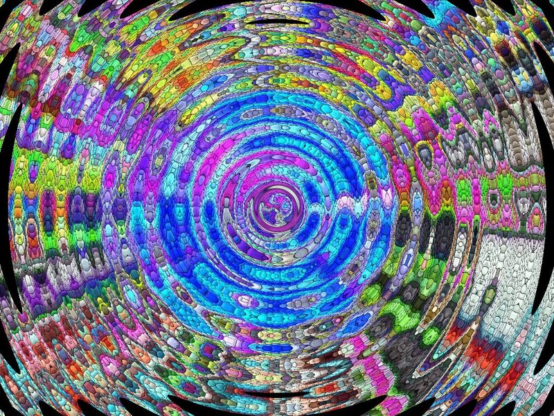Colorful Spiral Pattern — Blue, Hypnotic, Abstract, Colors, Patterns