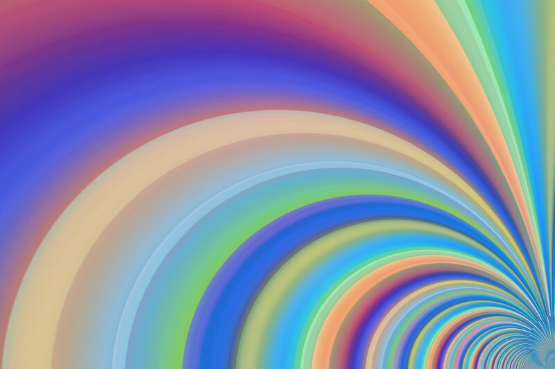 Colorful Spiral Pattern — Blue, Hypnotic, Abstract, Spirals, Rainbow Colors