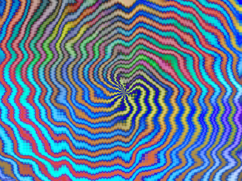 Colorful Spiral Pattern — Blue, Hypnotic, Abstract, Waves, Colors
