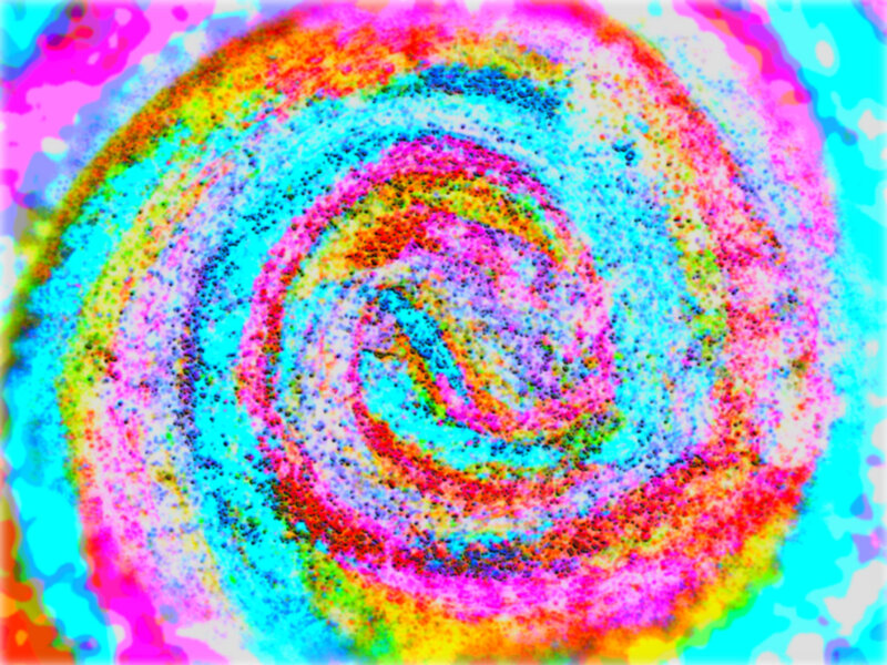 Colorful Spiral Pattern — Blue, Vibrant, Abstract, Dots