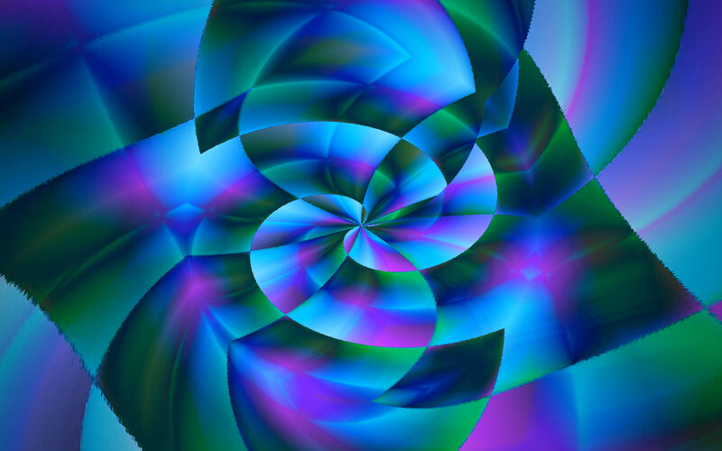 Colorful Spiral Pattern — Blue, Vibrant, Abstract, Light