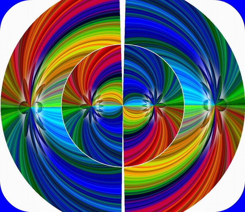 Colorful Spiral Pattern — Blue, Vibrant, Abstract