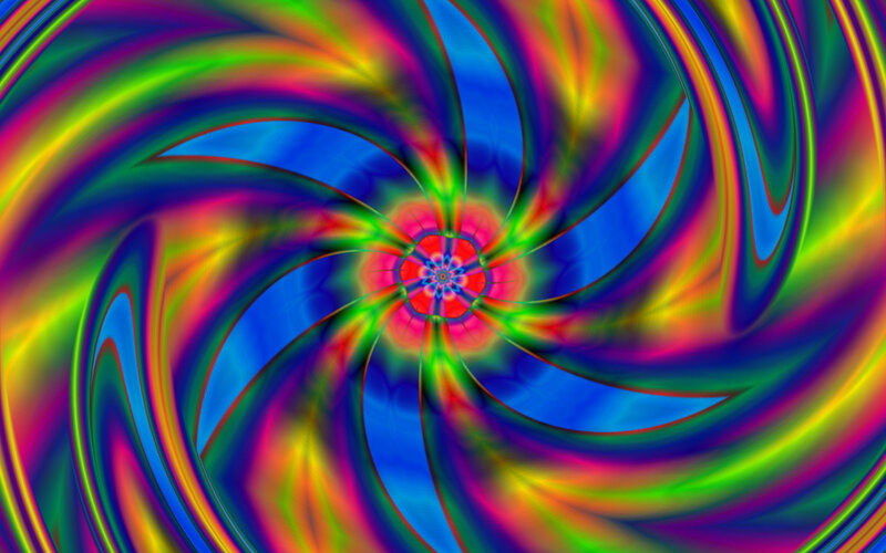 Colorful Spiral Pattern — Blue, Vibrant