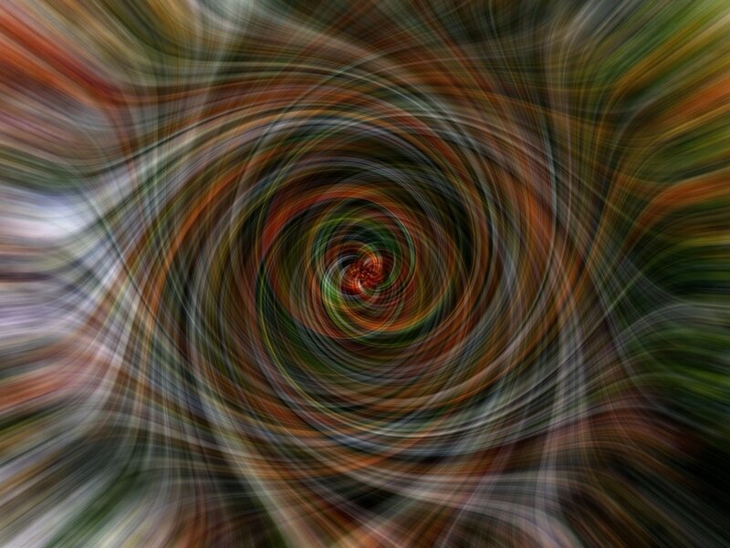 Colorful Spiral Pattern — Brown