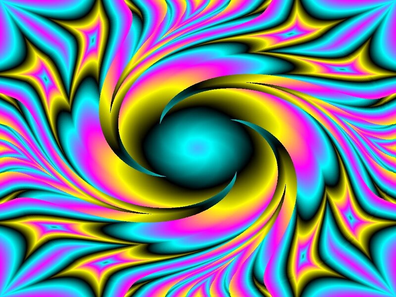 Colorful Spiral Pattern — Cyan