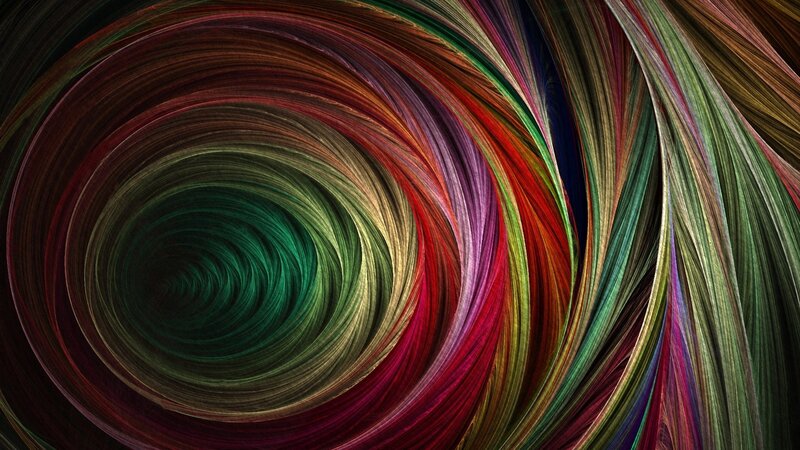 Colorful Spiral Pattern — Green, Dynamic, Abstract, Colors