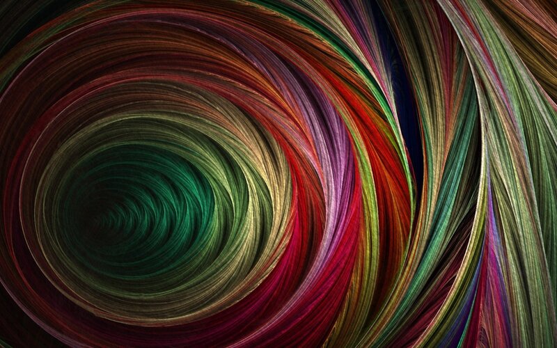 Colorful Spiral Pattern — Green, Dynamic, Abstract