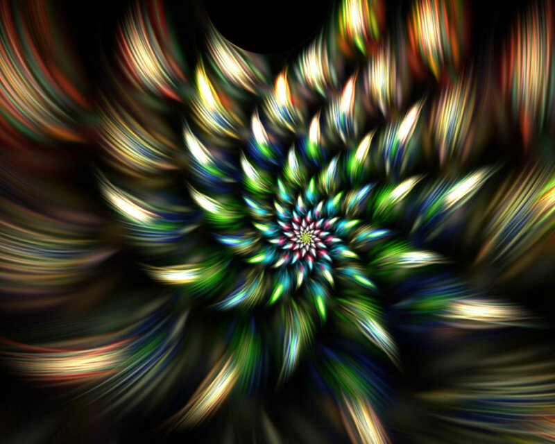 Colorful Spiral Pattern — Green, Dynamic