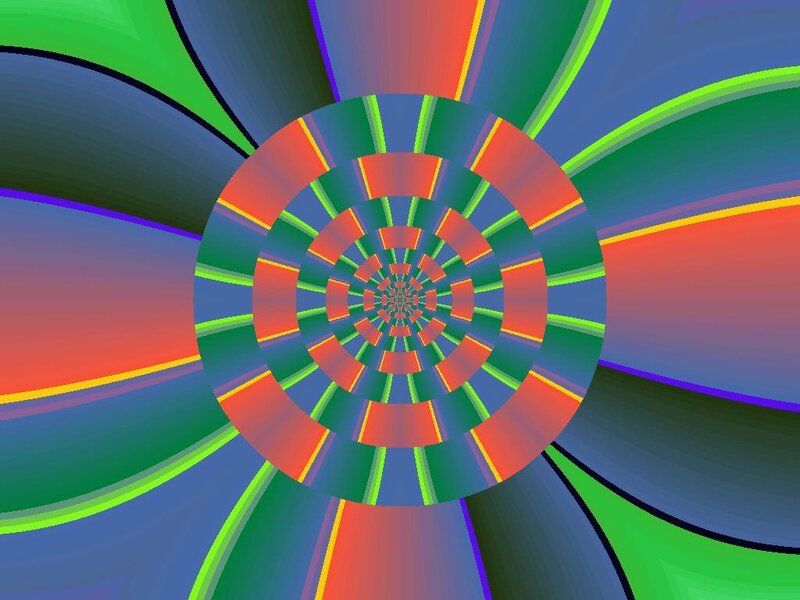 Colorful Spiral Pattern — Green, Hypnotic, Abstract, Circles, Colors, Blue