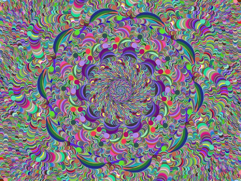 Colorful Spiral Pattern — Green, Hypnotic, Abstract, Circles, Dots, Swirls