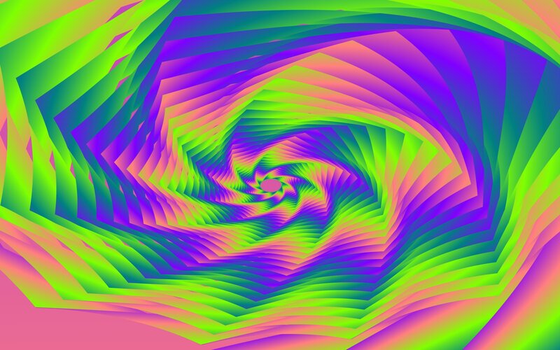 Colorful Spiral Pattern — Green, Hypnotic, Abstract, Colors, Gradient