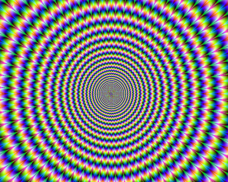 Colorful Spiral Pattern — Green, Hypnotic, Abstract, Colors, Optical Illusion, Purple