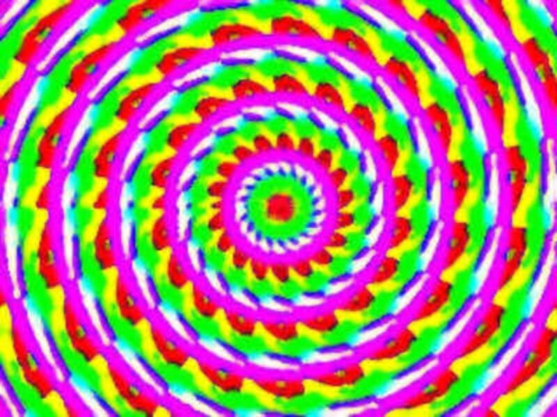 Colorful Spiral Pattern — Green, Hypnotic, Abstract, Colors, Pink, Red