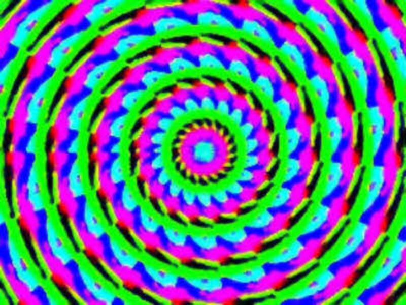 Colorful Spiral Pattern — Green, Hypnotic, Abstract, Colors, Pink