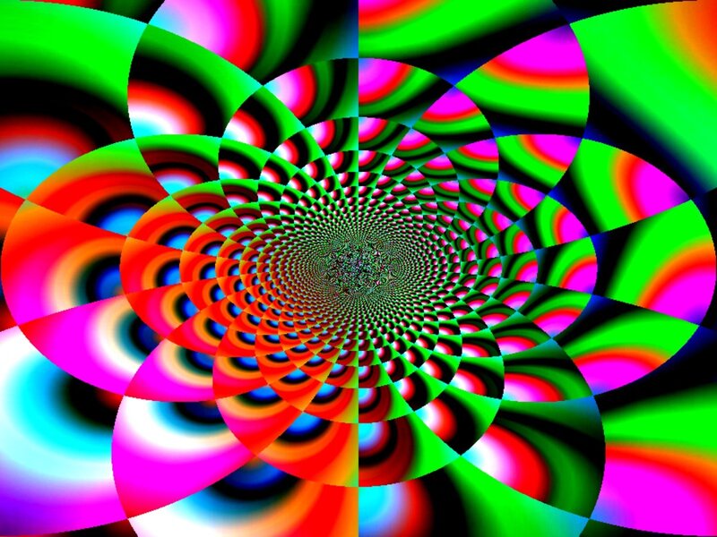 Colorful Spiral Pattern — Green, Hypnotic, Abstract, Colors
