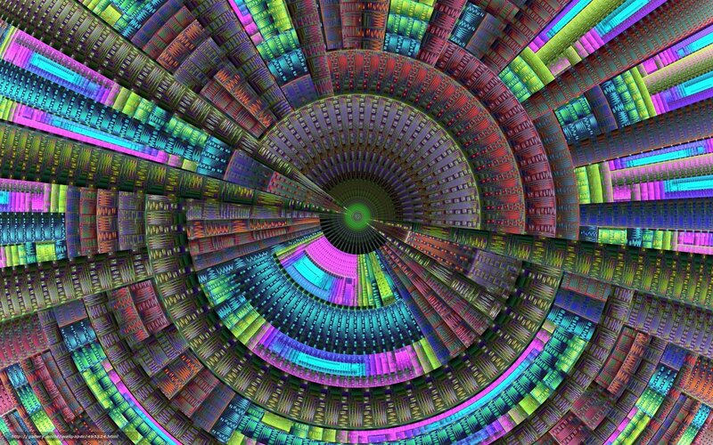 Colorful Spiral Pattern — Green, Hypnotic, Abstract, Geometric