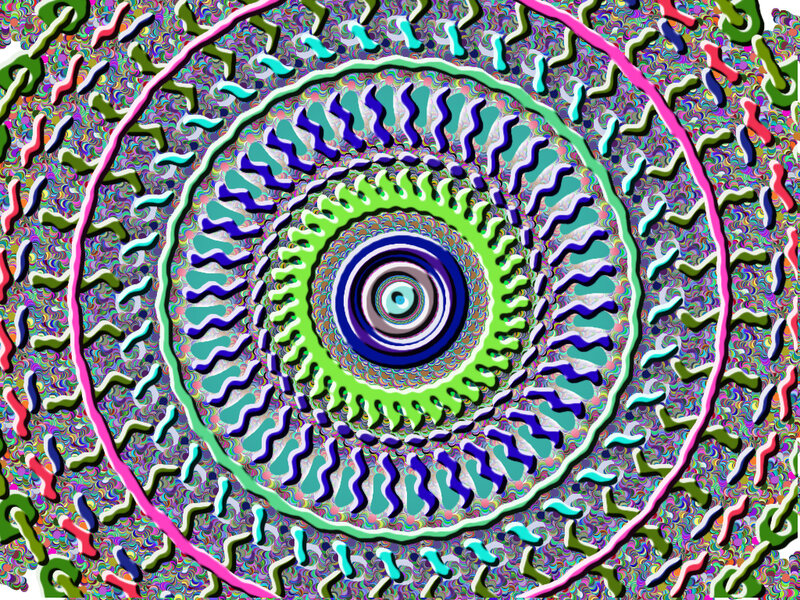 Colorful Spiral Pattern — Green, Hypnotic, Abstract, Spirals