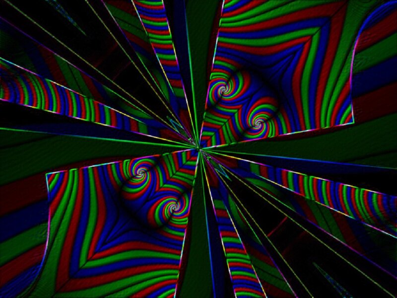 Colorful Spiral Pattern — Green, Hypnotic, Abstract, Stripes