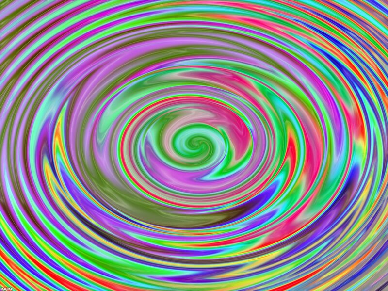 Colorful Spiral Pattern — Green, Hypnotic, Abstract, Swirls, Colors