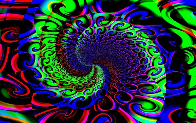 Colorful Spiral Pattern — Green, Hypnotic, Abstract, Swirls