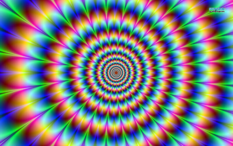 Colorful Spiral Pattern — Green, Hypnotic, Digital Art, Colors