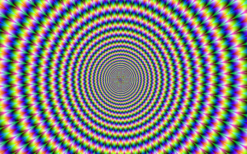 Colorful Spiral Pattern — Green, Hypnotic