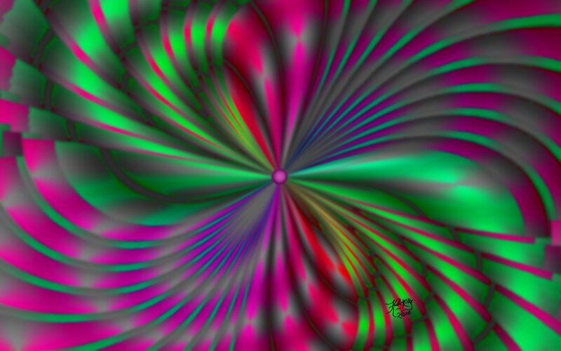 Colorful Spiral Pattern — Green