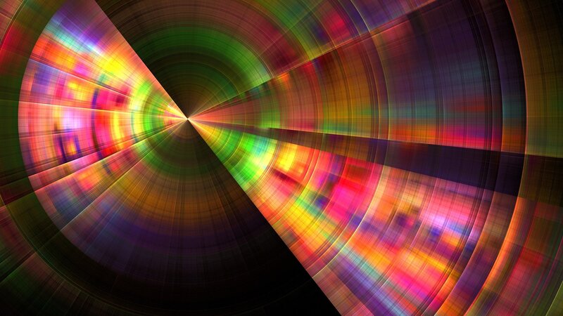 Colorful Spiral Pattern — Green, Vibrant, Abstract, Light