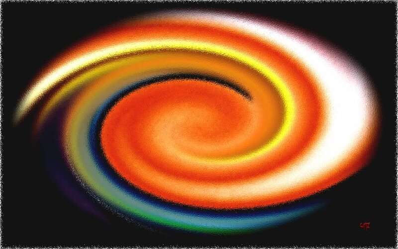 Colorful Spiral Pattern — Orange, Dynamic