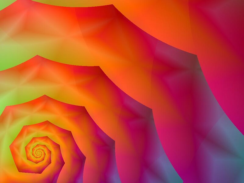 Colorful Spiral Pattern — Orange