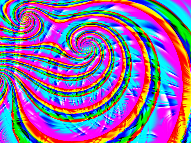 Colorful Spiral Pattern — Pink, Vibrant, Abstract, Swirls