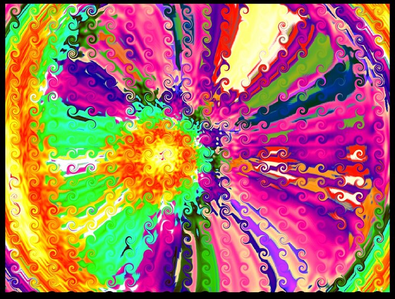 Colorful Spiral Pattern — Pink, Vibrant, Abstract